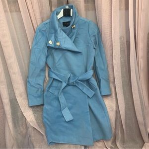 Ann Taylor Blue Trench Coat